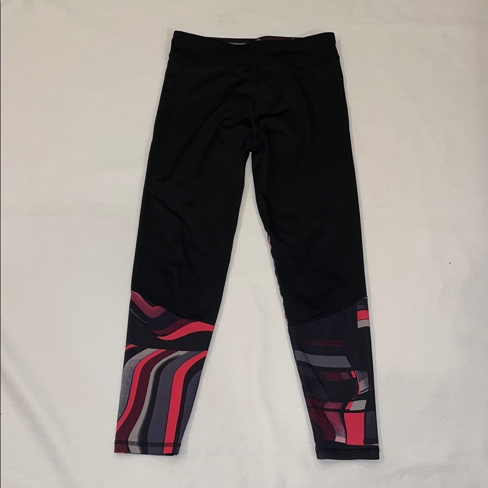 Adidas Girls Black and Pink Leggings Size 6X